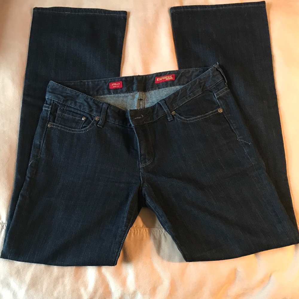 Dark Blue Express Stella Boot Leg Jeans
